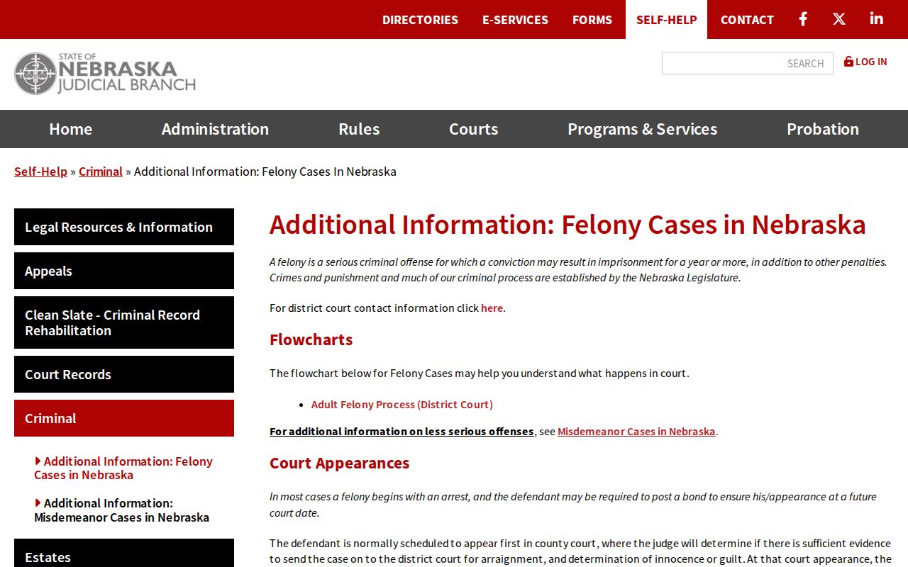 Chase County criminal court docket felony process illustration