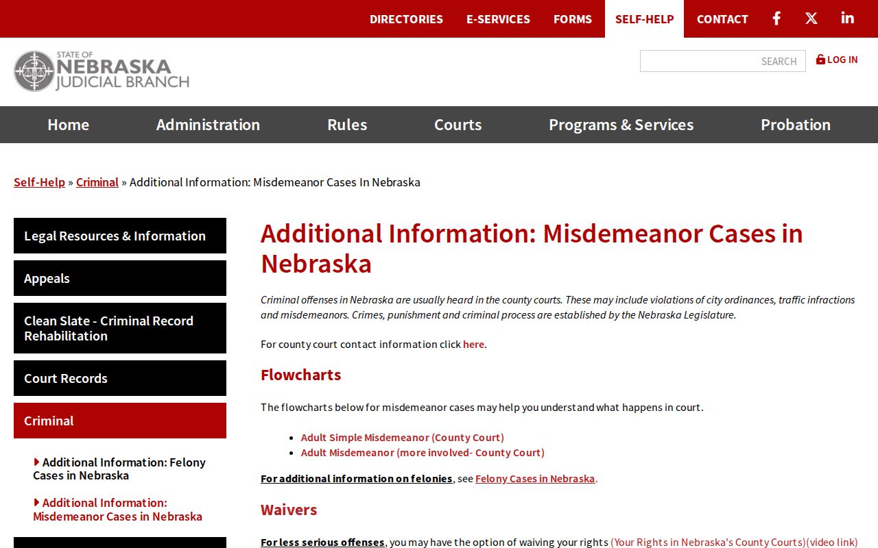 Chase County criminal court docket misdemeanor process illustration